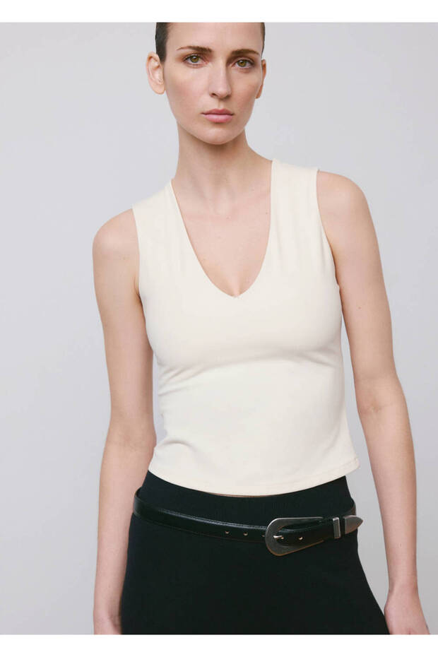 V-Neck Slim Fit Blouse