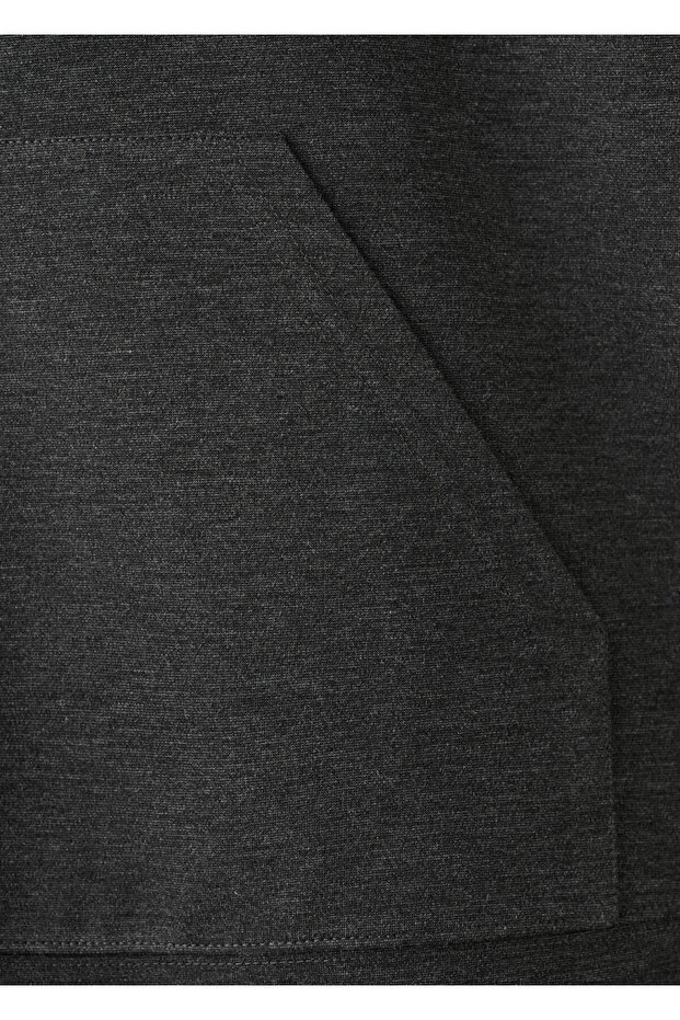 Kapüşonlu kırçıllı triko sweatshirt - 5