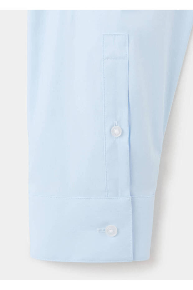 Slim fit pamuklu gömlek - 5