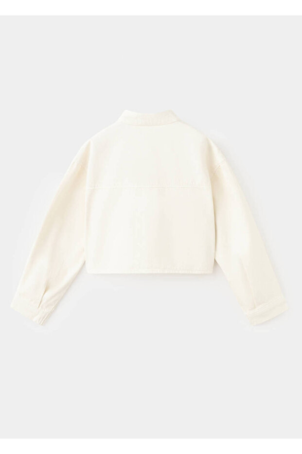 Denim jacket with collar strap - 2