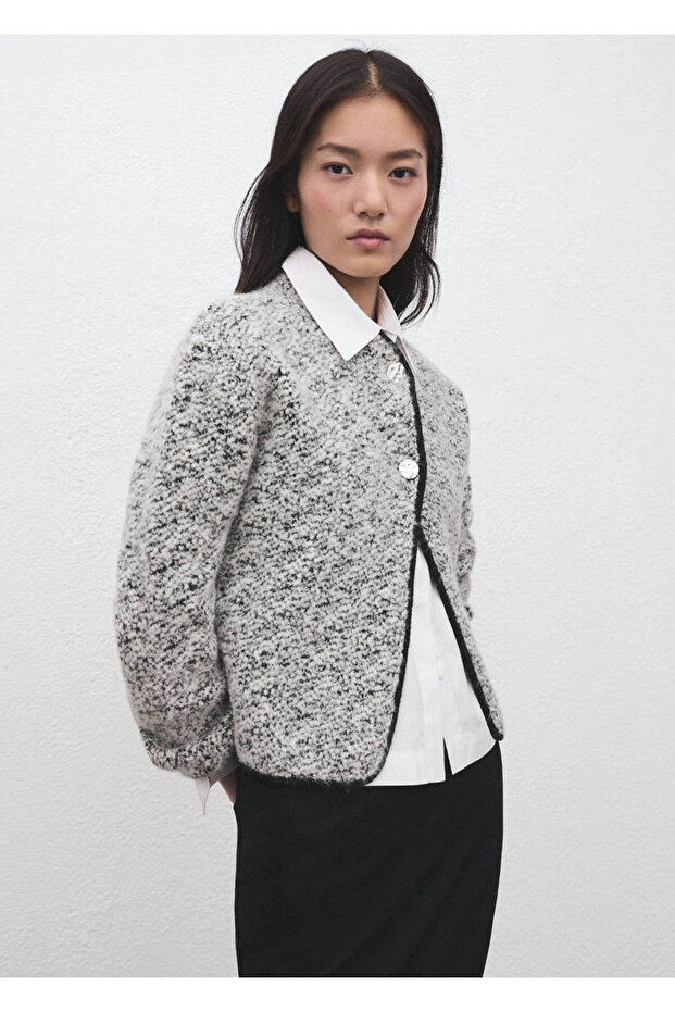 Cotton Jacket with a Crumpled Texture