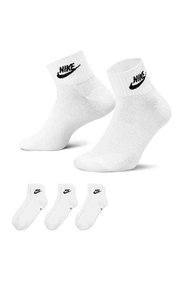 Sportswear Everyday Essential Unisex White Casual Style Socks Dx5074-101 - White - 42/46