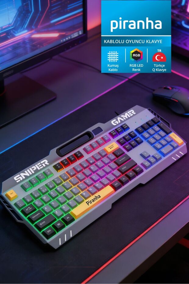 Piranha 2360 RGB Oyuncu Klavyesi Sepette 516,28 TL - %30 Indirim