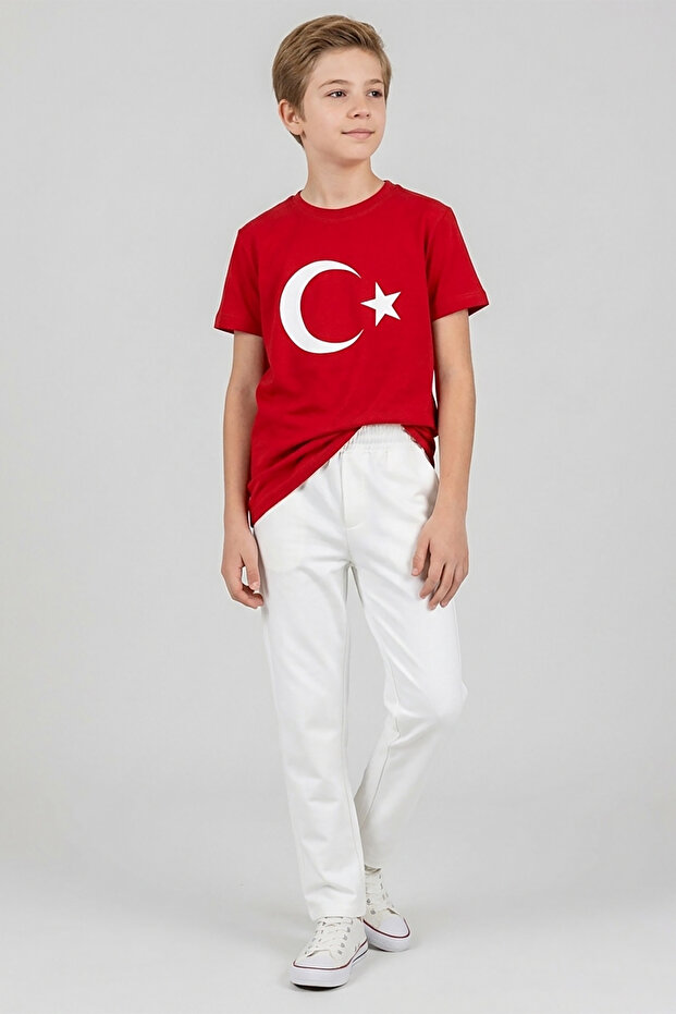 بنطلون ولادي أبيض M7724