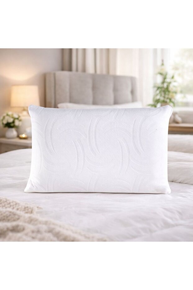 Basiccomfort ™   Premium Orthopedic Ergonomic Visco Pillow with Neck Support 60*40*13 cm