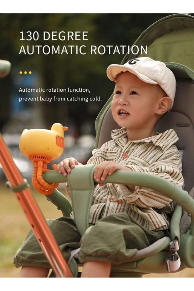 Rechargeable Portable Mini USB Octopus Stroller Fan, 3600mAh, Flexible Legs for Baby