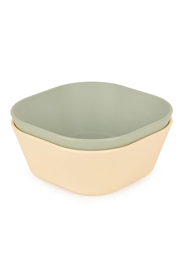 Square Food Bowl Set of 2 & Sage Green - Vanillia