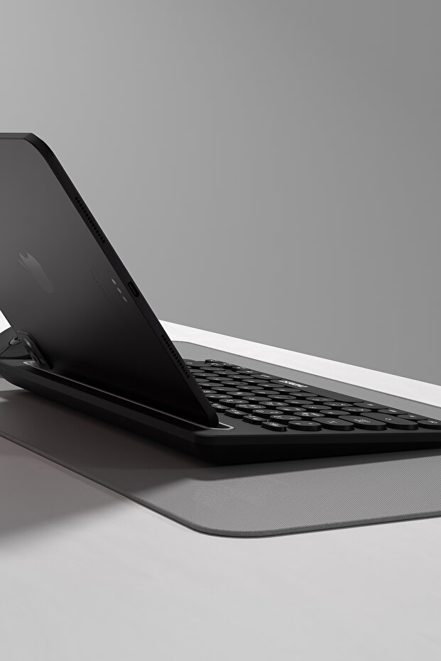 KB-BT84 Siyah/Gri Bluetooth Ultra İnce+Şarjlı Q Mac/Win/Android/Ios Uyumlu Kablosuz Klavye - 6