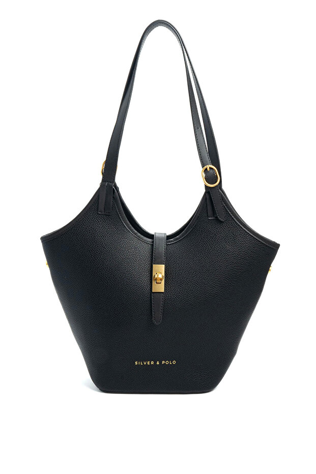 Black - Black Mini Rolax Women's Shoulder Bag Sp1246