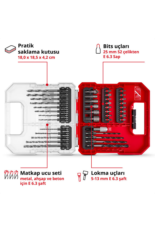 L-CASE 40 parçalı uç ve matkap seti - 3