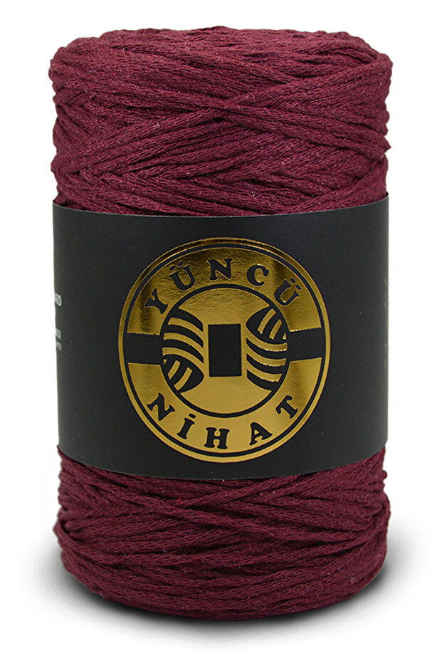 Cotton Macrame Rope (208) Bordo 200Gr 200Mt Cotton Chain Macrame Bag Rope Supla Rope Cotton Rope