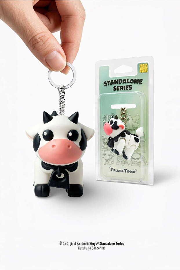 Cute Cow Keychain Movable Bag Charm and Women's Accessory | Moomoo