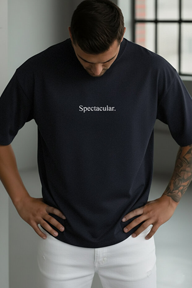 Men's Navy Blue Spectacular Oversize Salas T-Shirt