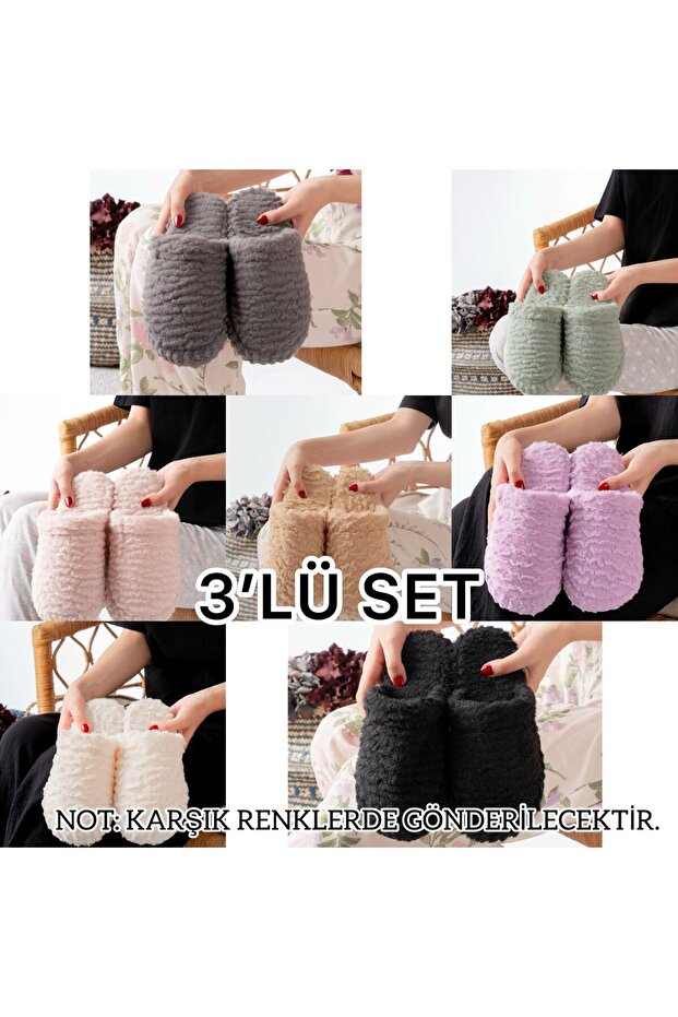 3 Pack Slippers Home Slippers Dowry Bundle Set