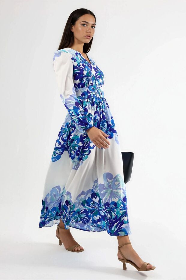 MSN Rochie Maxi cu Model Floral - 1