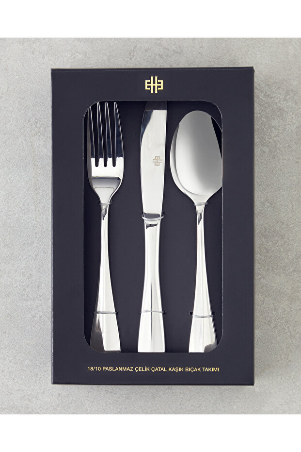 Azul Stainless Steel Cutlery Set 18 Pieces for 6 People Silver