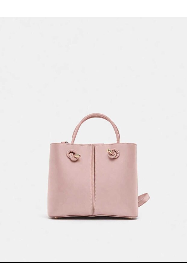 Women's 3-Compartment Long Strap Shoulder Bag Powder Color