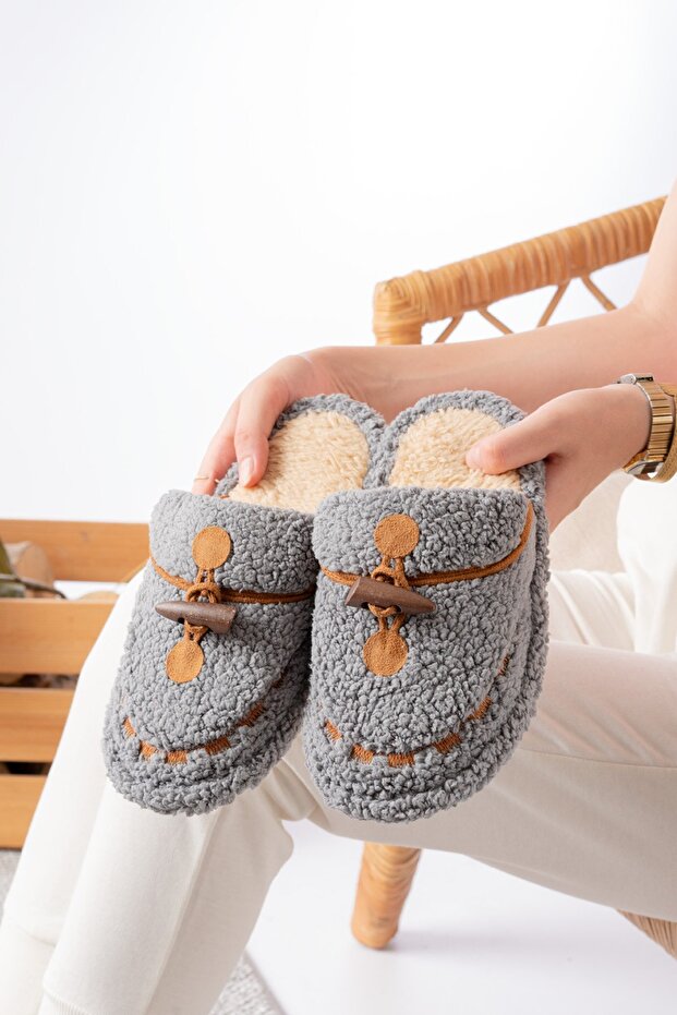 Women's House Slippers Plush Slippers Dowry and Bundle Slippers No Sound Thick Sole
