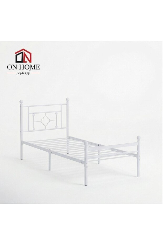 إطار سرير حديدي أبيض 90*190 سم