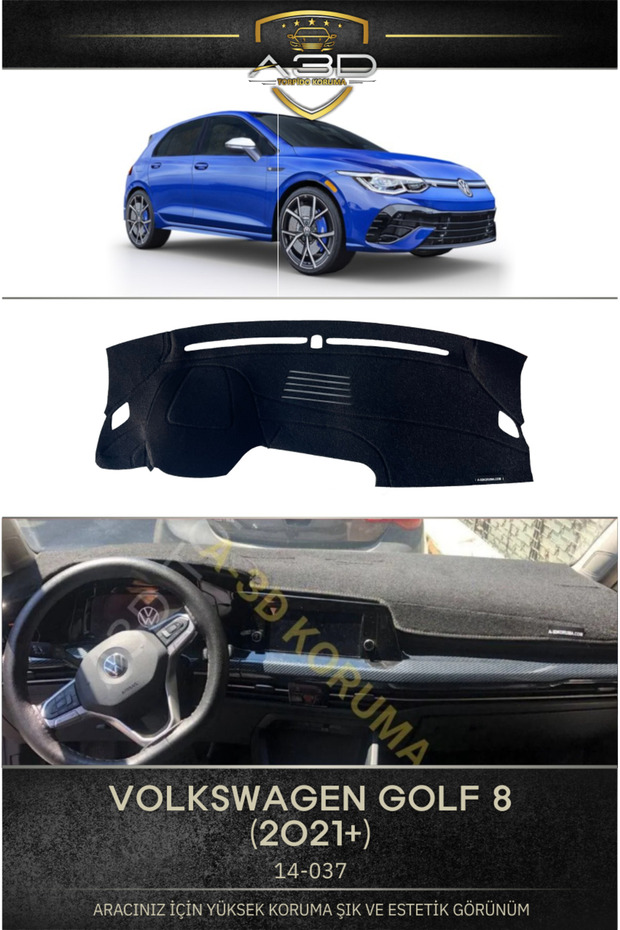 Volkswagen Golf 8 (2021+) Front Chest Console Protection Cover Carpet Protector Panel