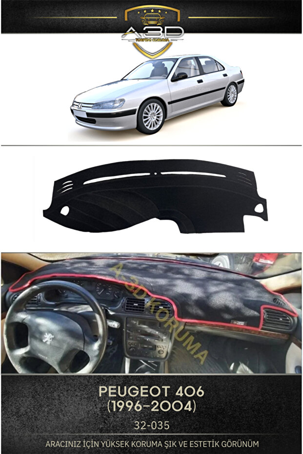 Peugeot 406 (1996 - 2004) Front Cover Dashboard Panel Protector Protective Cover Carpet Spare Part