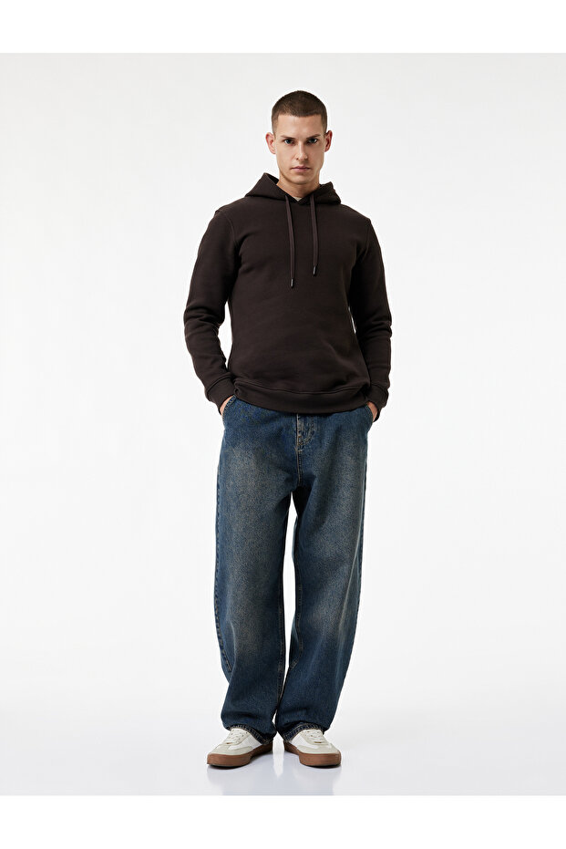 Regular Fit Normal Waist Cotton Skater Jean Trousers