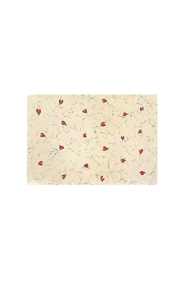 Nedim Sönmez Original Handmade Marbling Paper -8 Gönül Ebrusu Cream