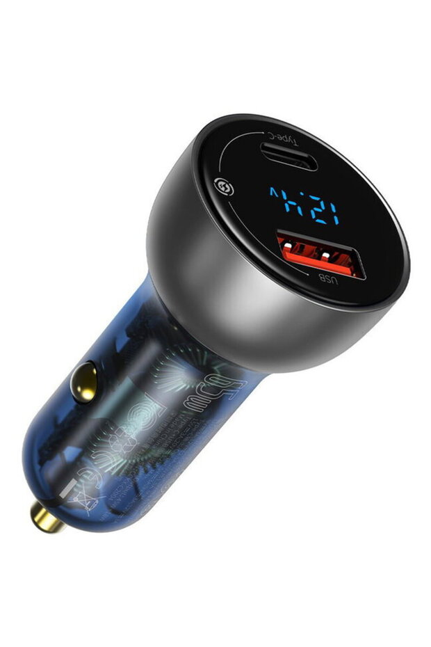 Incarcator auto, Baseus, USB + USB-C, 5 A, 65 W, Multicolor - 5