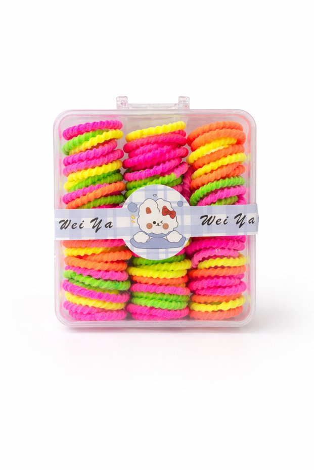 Girls' Rubber Hair Tie Set Mini Hair Ties Brown Tones Non-Breakable Hair Ties Boxed