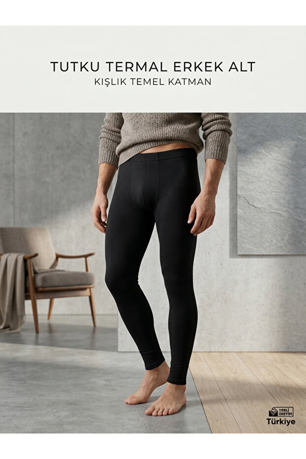 Men's Thermal Underwear Black Bottom