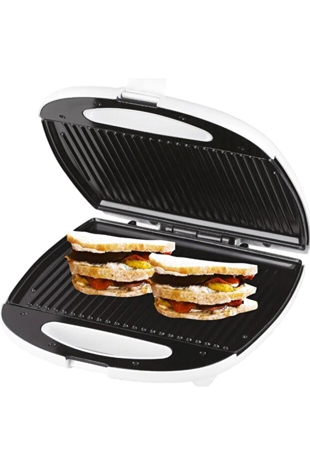 1300W 4-Slice Sandwich Maker & Electric Panini Grill with Non-Stick Plates and Cool-Touch Handle
