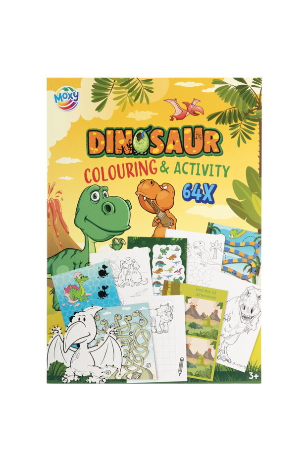 Coloring book with activities - Dinosaur