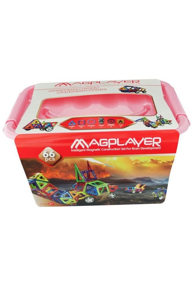 Joc de constructie magnetic - 66 piese