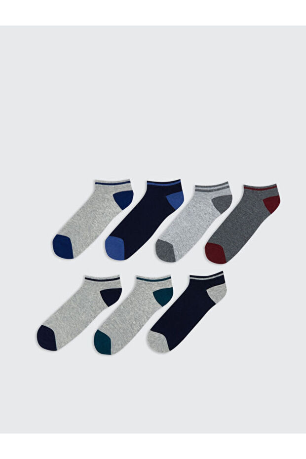Esvab • Modern & Distinctive Color-Blocked Men's Booties Socks, Pack of 7