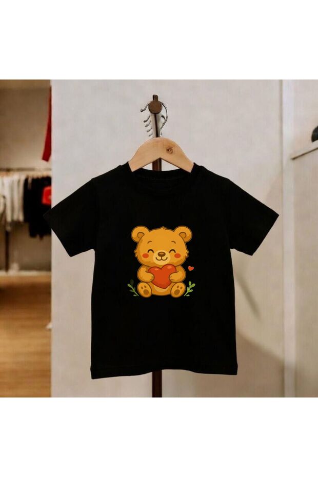 Teddy Bear Printed 100% Cotton Crew Neck Kids Unisex T-Shirt 5 6 -7 8-9 10 -11 12 Years Old