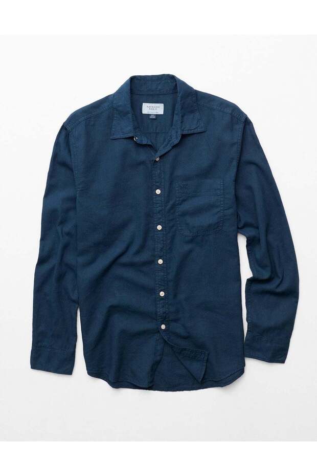 AE Everyday Button-Up Linen Shirt