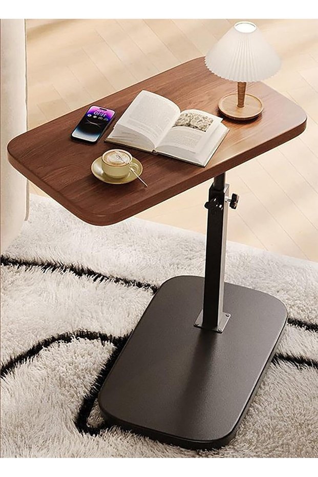 Side Table,Home Coffee Table for Small Spaces 360° Swivel & Adjustable Height Sofa End Tables bedsid