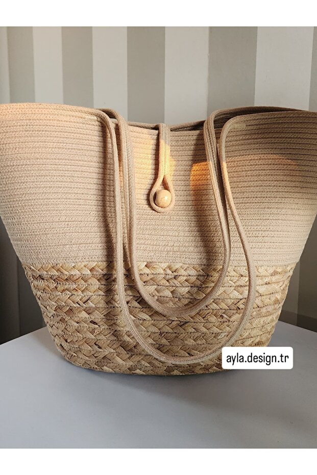 Handmade Straw Beach Bag, Beach Bag, Designer Bag, Shoulder Bag