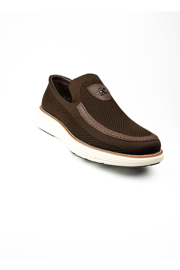 5040 Brown Knitwear Moccasin Casual Men's Shoes