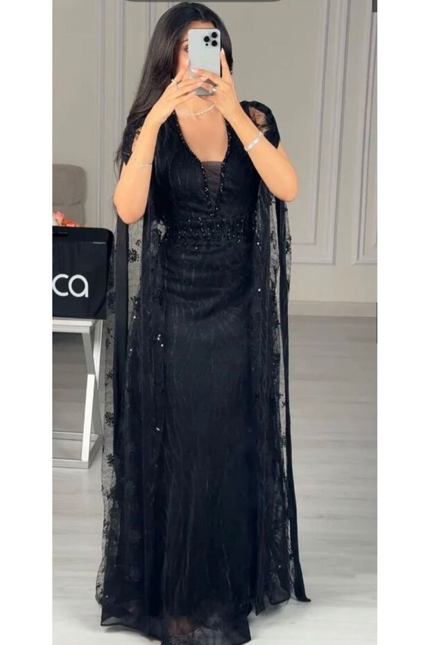 فستان سهره اسود ملكي