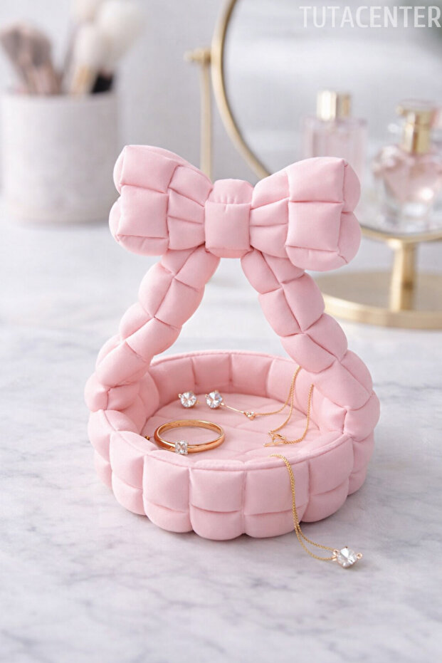 Bowknot Design Jewelry Organizer Stand for Rings, Earrings, Necklaces (Plastic)