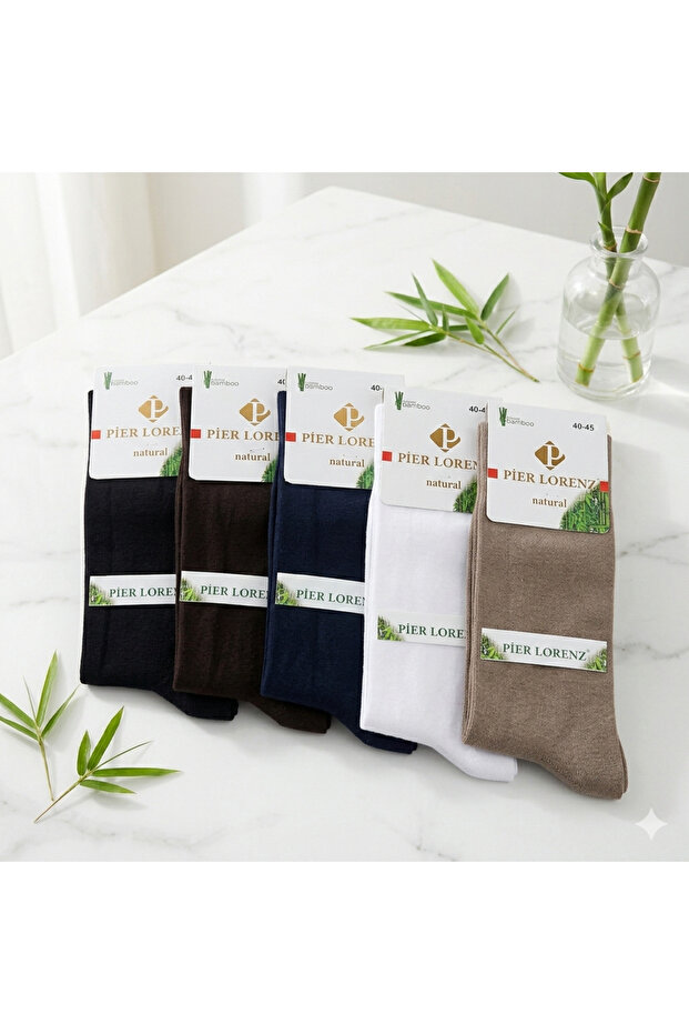 Natural – جوارب بامبو رجالي تركية اصلية – 6ازواج