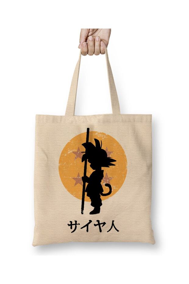 Goku On Sunset Dragon Ball Tote Bag Long Handle