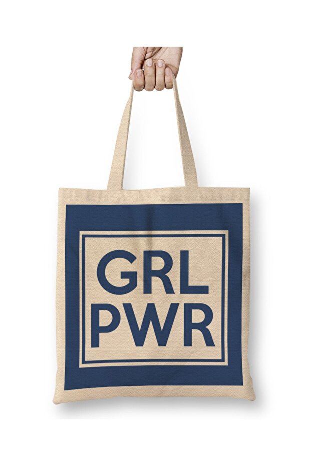 Grl Pwr Cloth Bag Long Handle