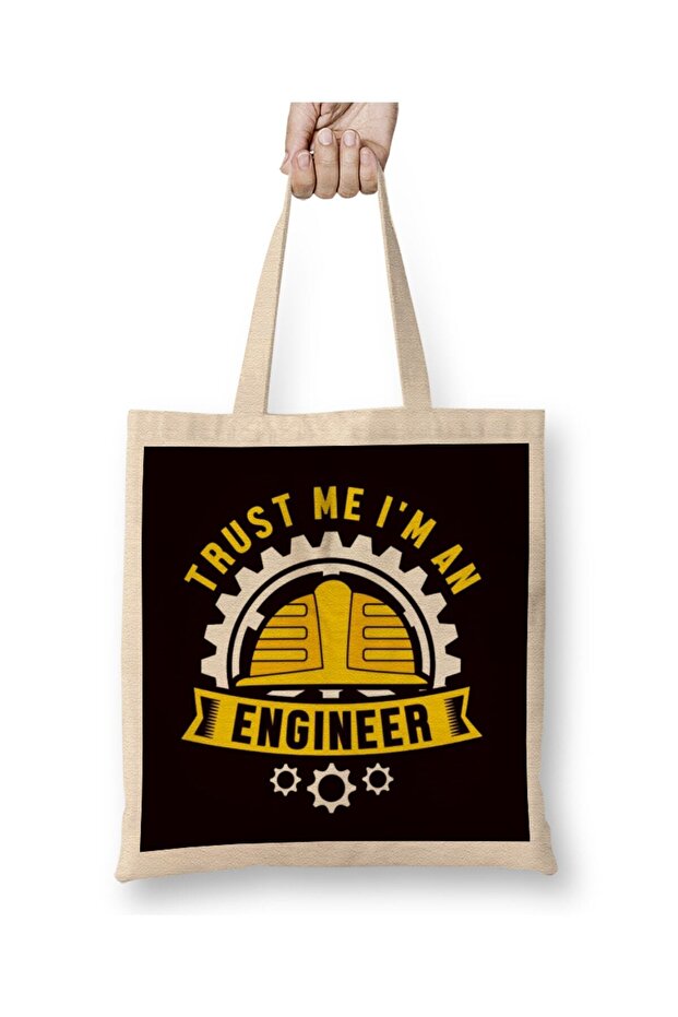 Engineer Mechanical Engineering Construction Machine Science Tote Bag Long Handle