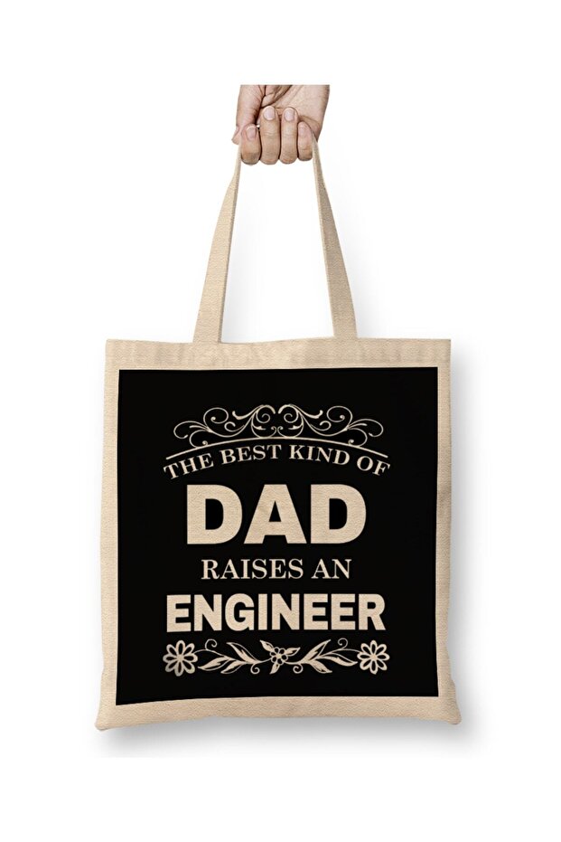 The Best Kind Of Dad Raises An Engineer Tote Bag Long Handle