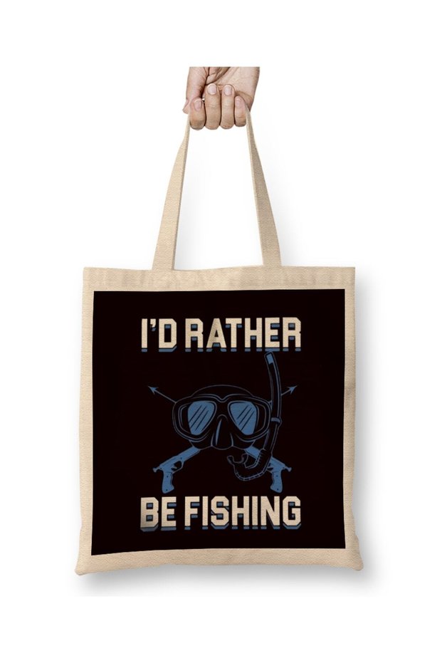 Fishing Spearfishing Freedive Spearfisher Diver Fish Hunting Tote Bag Long Handle