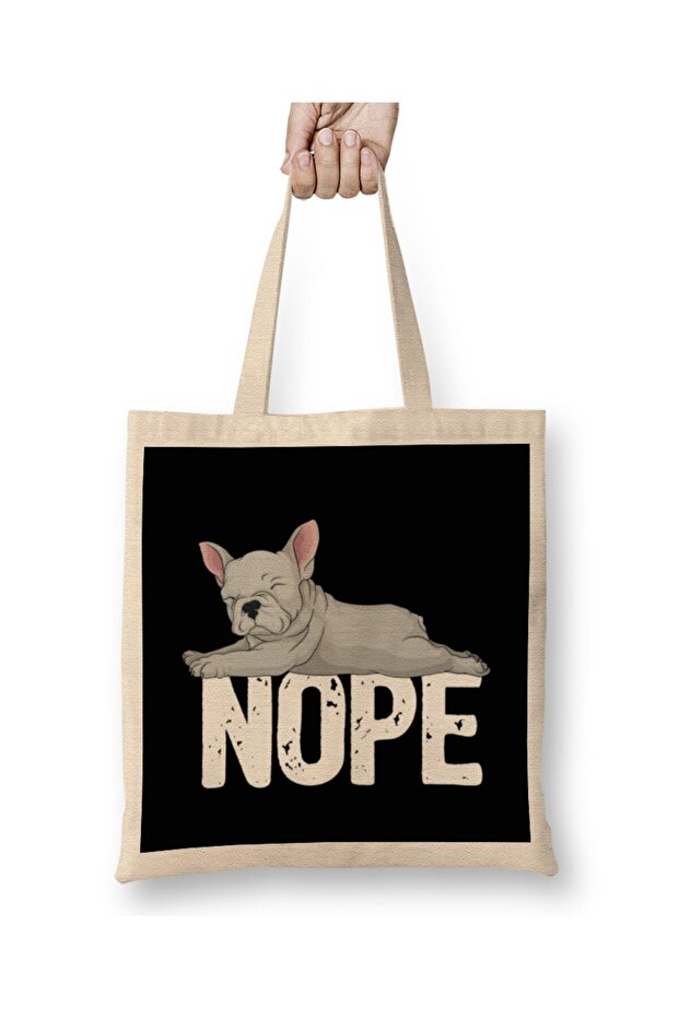 حقيبة قماش بولدوج الفرنسية Nope 05 بمقبض طويل