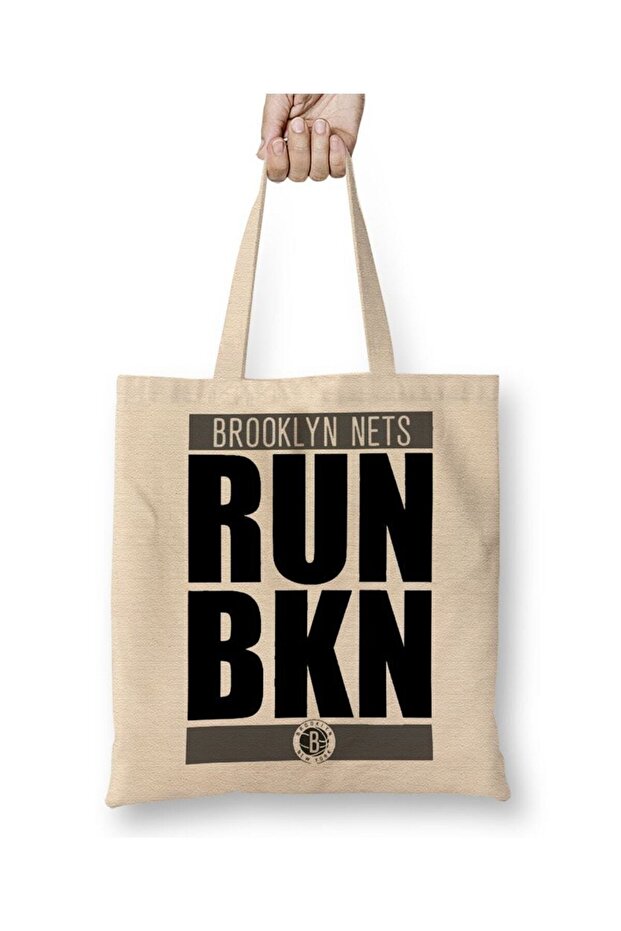حقيبة قماش Run Bkn بمقبض طويل