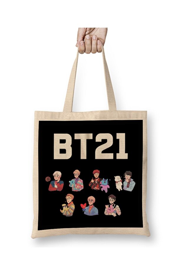 Bts Bt21 01 Cloth Bag Long Handle
